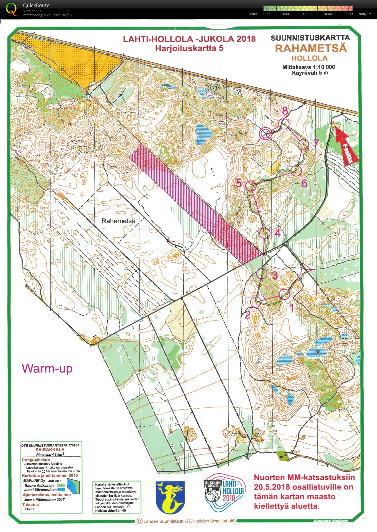 Jukola camp 2018 (11/11/2017)