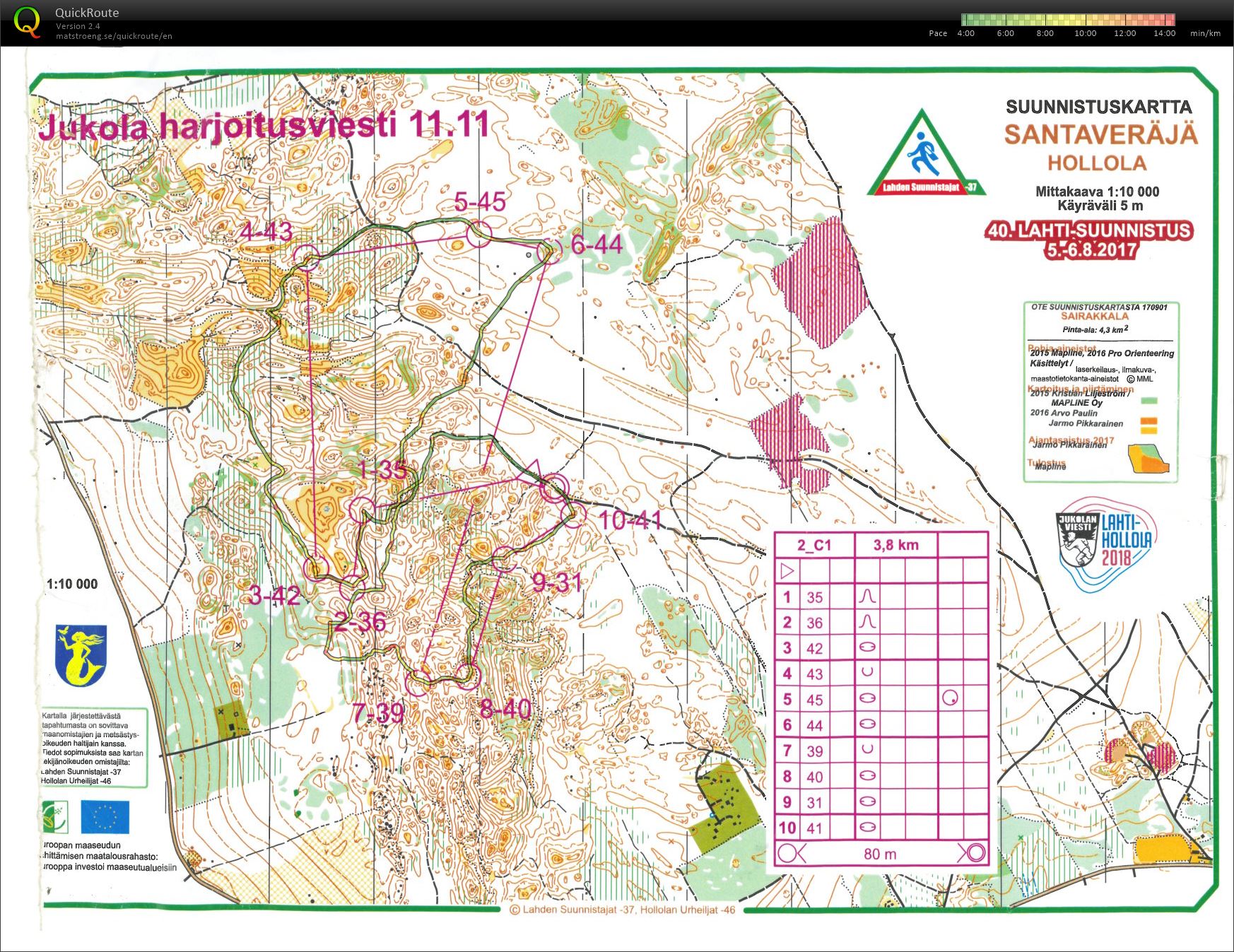 Jukola camp 2018 (11/11/2017)